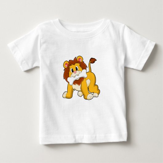 T-shirt Pour Bébé Lion avec os (Devant)