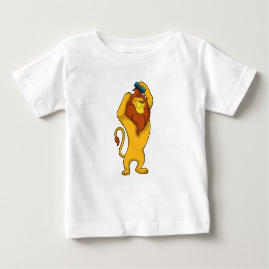 T-shirt Pour Bébé Lion avec peigne (Devant)