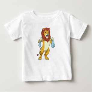 T-shirt Pour Bébé Lion avec serviette pour douche