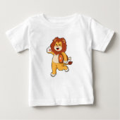 T-shirt Pour Bébé Lion avec viande (Devant)