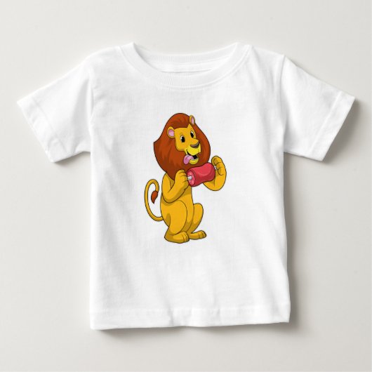 T-shirt Pour Bébé Lion avec viande (Devant)
