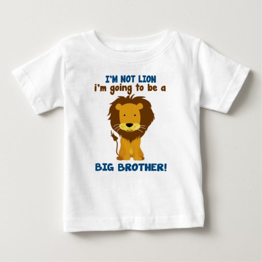 T-shirt Pour Bébé Lion Big Brother (Devant)