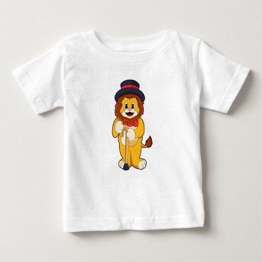 T-shirt Pour Bébé Lion comme Gentleman avec Casquette (Devant)