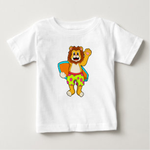 T-shirt Pour Bébé Lion comme surfer avec Surfer