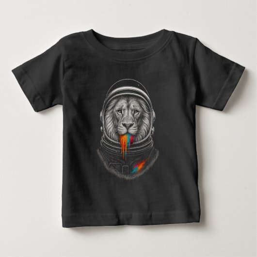 T-shirt Pour Bébé Lion cosmique (Devant)