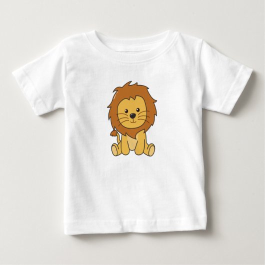 T-shirt Pour Bébé Lion Cute Animals For Kids Lion King (Devant)
