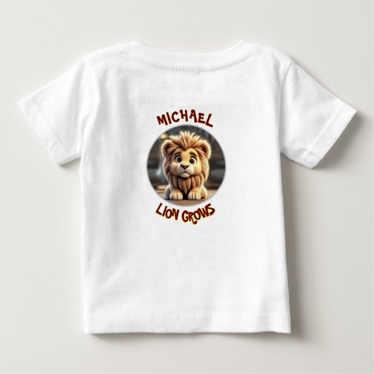T-shirt Pour Bébé Lion Grows (Dos)