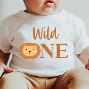 T-shirt Pour Bébé Lion Jungle Safari animal sauvage Un 1er anniversa