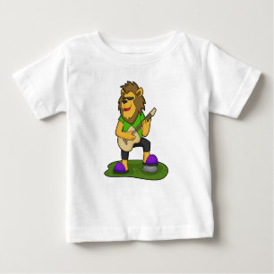 T-shirt Pour Bébé Lion musicien guitare