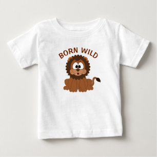 T-shirt Pour Bébé Lion Né Sauvage