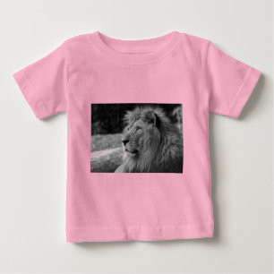 T-shirt Pour Bébé Lion noir et blanc - Animal sauvage