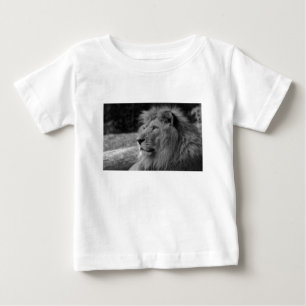 T-shirt Pour Bébé Lion noir et blanc - Animal sauvage