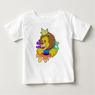 T-shirt Pour Bébé Lion roi avec couronne
