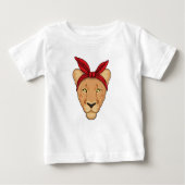 T-shirt Pour Bébé Lioness with bandana (Devant)