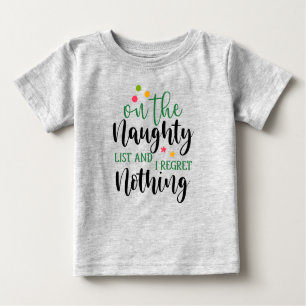 T-shirt Pour Bébé Liste des filles de Noël