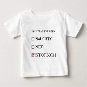 T-shirt Pour Bébé Liste des gentils et des vilains Funny Mignon Bébé