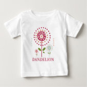 T-shirt Pour Bébé Little Brave Dandelion Personalized (Devant)