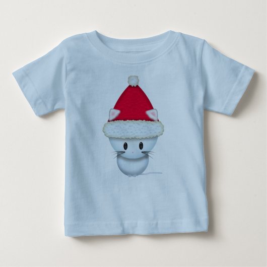 T-shirt Pour Bébé Little Christmas Kitten (Devant)