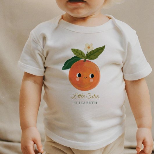 T-shirt Pour Bébé Little Cutie Cute Orange