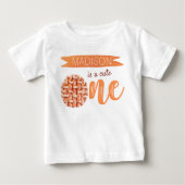 T-shirt Pour Bébé Little Cutie Pie Automne 1er Anniversaire (Devant)