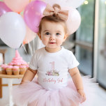 T-shirt Pour Bébé Little Deer Première fête d'anniversaire Personnal<br><div class="desc">Chemise bébé ou maillot de bébé pour fille imprimé sur mesure. Cet élégant design présente une aquarelle rose sucrée numéro un entourée de fleurs de saumons et d'un chevreuil. Idéal pour une fête d'anniversaire fantaisiste en bois ! Personnalisez-le avec le nom de votre enfant ou tout autre texte personnalisé. Utilisez...</div>