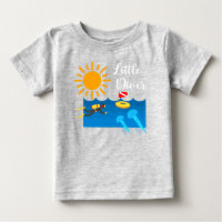 Little Diver avec Jelly Fish - Baby Fine Jersey T-