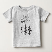 Little Explorer, Woodland Trees Baby Shirt