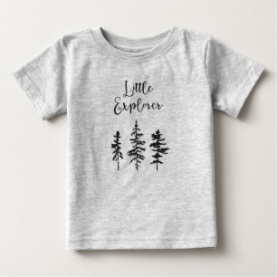 T-shirt Pour Bébé Little Explorer, Woodland Trees Baby Shirt