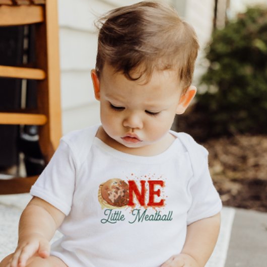 T-shirt Pour Bébé Little Meatball | Holy Ravioli First Birthday