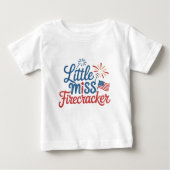 T-shirt Pour Bébé Little Miss Firecracker (Devant)