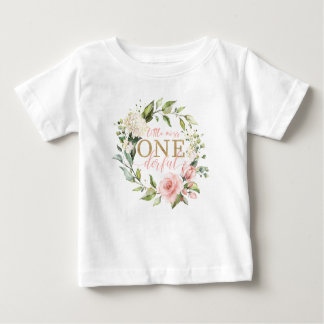 T-shirt Pour Bébé Little Miss ONE derful Floral First Birthday Tee