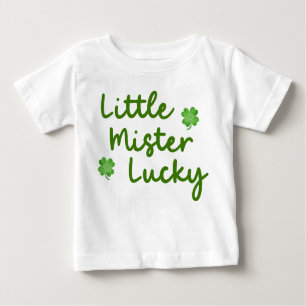 T-shirt Pour Bébé Little Mister Lucky St Patrick's Day Clover vert