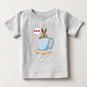 T-shirt Pour Bébé Little Mocha dit "I Love U"