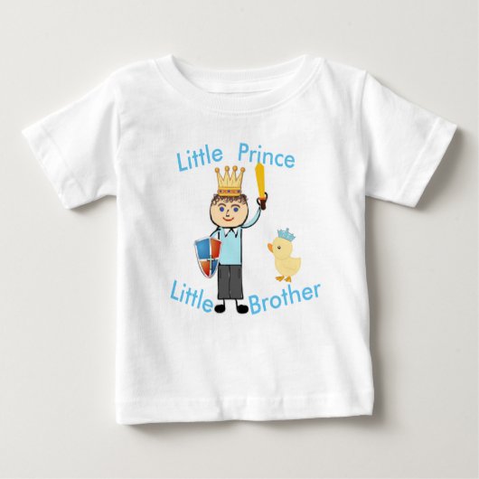 T-shirt Pour Bébé Little Prince Little Brother (Devant)
