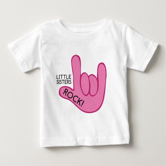 T-shirt Pour Bébé Little Sisters Rock ! (Devant)