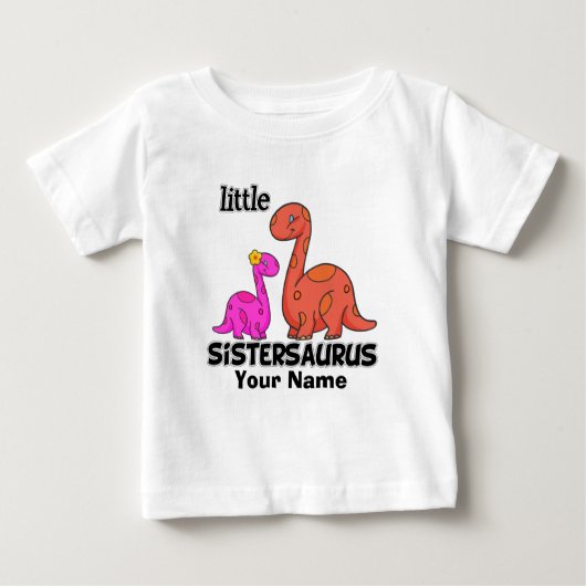 T-shirt Pour Bébé Little Sistersaurus 2 (Devant)