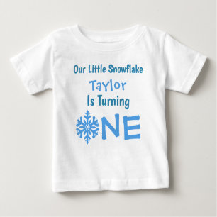 T-shirt Pour Bébé Little Snowflake 1er anniversaire