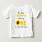 T-shirt Pour Bébé Little Sunflower 1er anniversaire (Devant)