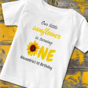 T-shirt Pour Bébé Little Sunflower 1er anniversaire