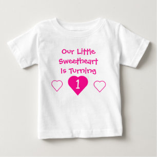 T-shirt Pour Bébé Little Sweethee 1er anniversaire