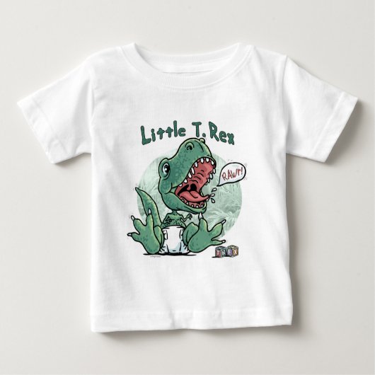 T-shirt Pour Bébé Little T Rex (Devant)