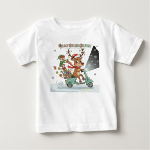 T-shirt Pour Bébé Livraison Express de Vacances Fantaisiste   Renne 