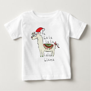 T-shirt Pour Bébé Llama Cute Drôle Noël Vacances