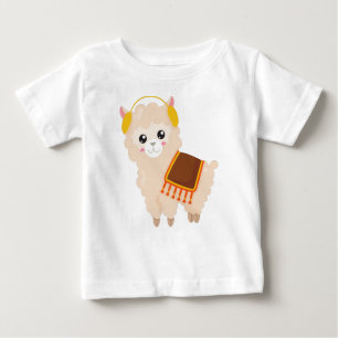 T-shirt Pour Bébé Llama d'automne, Llama mignonne, Alpaca mignonne,