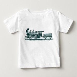 T-shirt Pour Bébé Locomotive 02 - Vert foncé