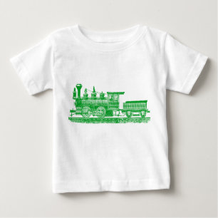 T-shirt Pour Bébé Locomotive 02 - Vert herbe