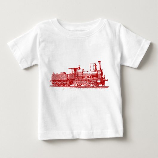T-shirt Pour Bébé Locomotive - Ruby Red (Devant)