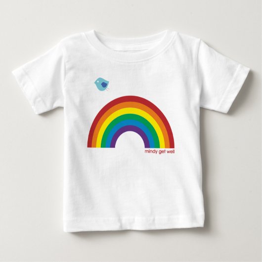 T-shirt Pour Bébé L'ODEUR DE RENFERMÉ badine l'oiseau d'arc-en-ciel (Devant)