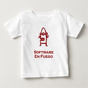 T-shirt Pour Bébé Logiciel de robot à trois yeux En Fuego