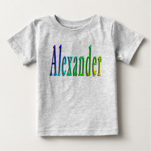 T-shirt Pour Bébé Logo Coloré Alexander Name,